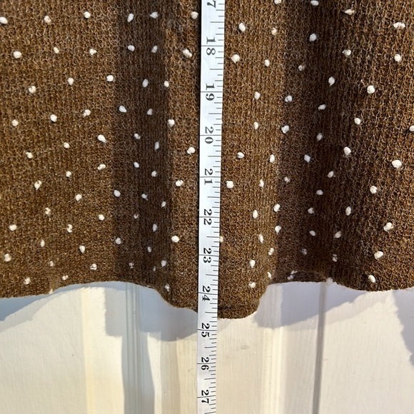 Flower and Feather Brown Polka Dot Sweater - Picture 6 of 6